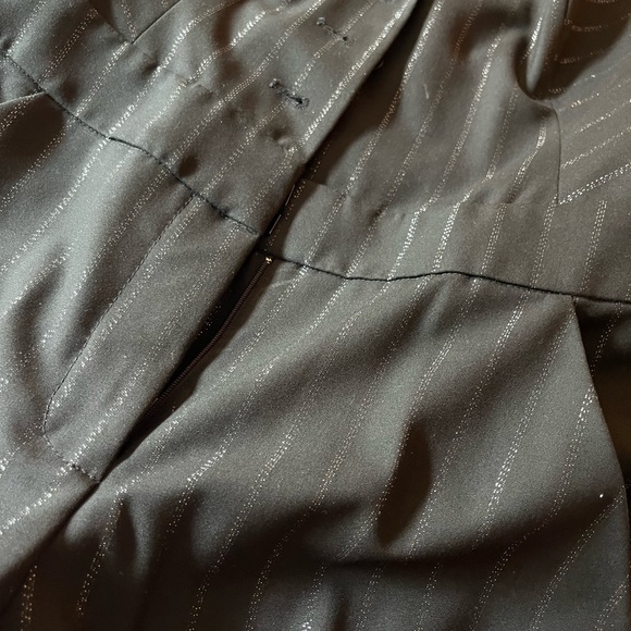 Pinstripe halter jumpsuit by Bebe preloved size 0. There is no stretch. - Picture 4 of 8